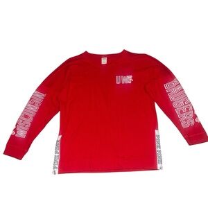 EUC Victoria's Secret PINK University of WI Badgers Crewneck Sweatshirt Large